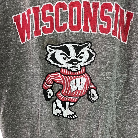 University of Wisconsin Bucky Badger Gray Women’s Size XL Long Sleeve Top - Picture 7 of 9